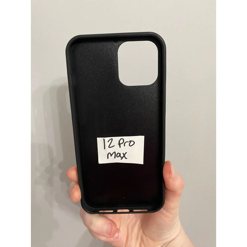 Phone Case iPhone 12 Pro Max Pink Fries Before Guys Food Graphic Print Black